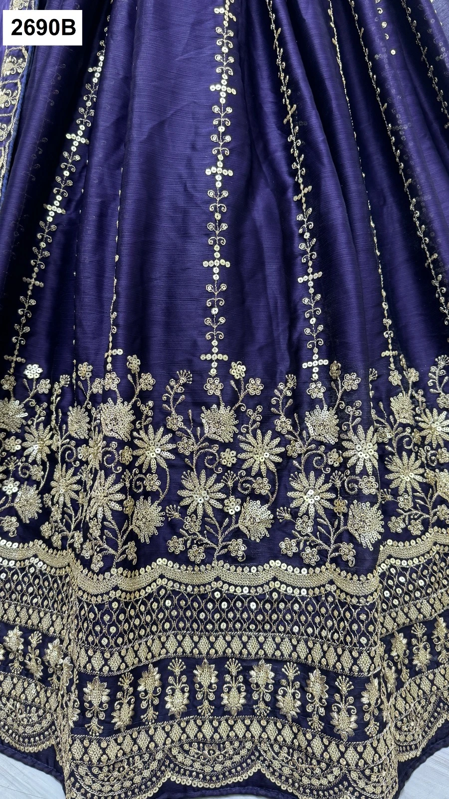 Anjani Art 2690A & 2690B Satin Chiffon Wholesale Lehenga Catalog — Wholesale Lehenga, MPA wholesale from Surat - Gallery Image 5